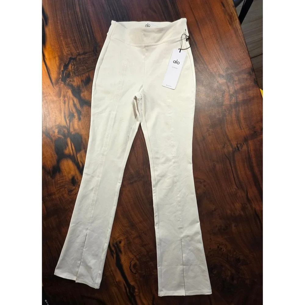 Alo Yoga Airbrush High-Waist Flutter Split Flare Streetwear Y2K Atheleisure